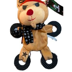Bret Michaels Dog Toy Rubber Ring Punk Reindeer Plush Rocker Large New